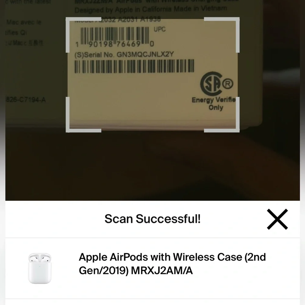 Apple White AirPods Wireless Headset